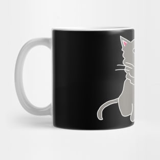 The Gray Kitty Blipping Mug